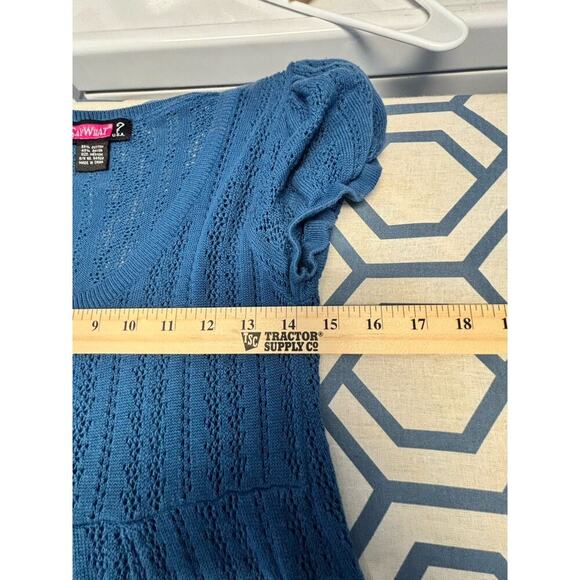 Blue Y2K Babydoll Sweater M - Picture 4 of 5